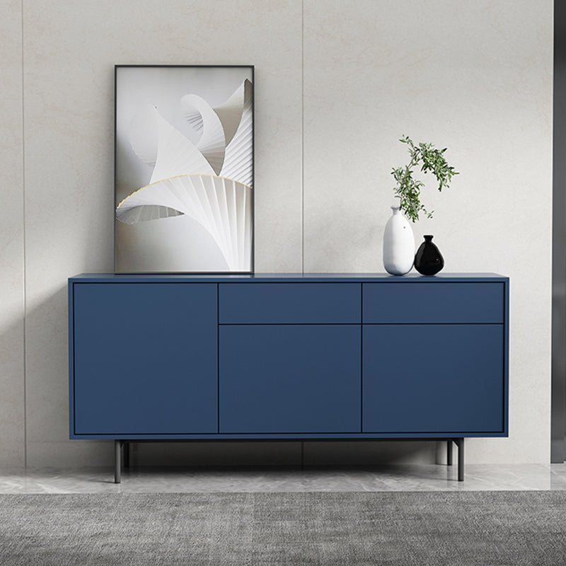 Modern Wooden Storage Sideboard Rectangle Sideboard Cabinet with Drawers and Doors