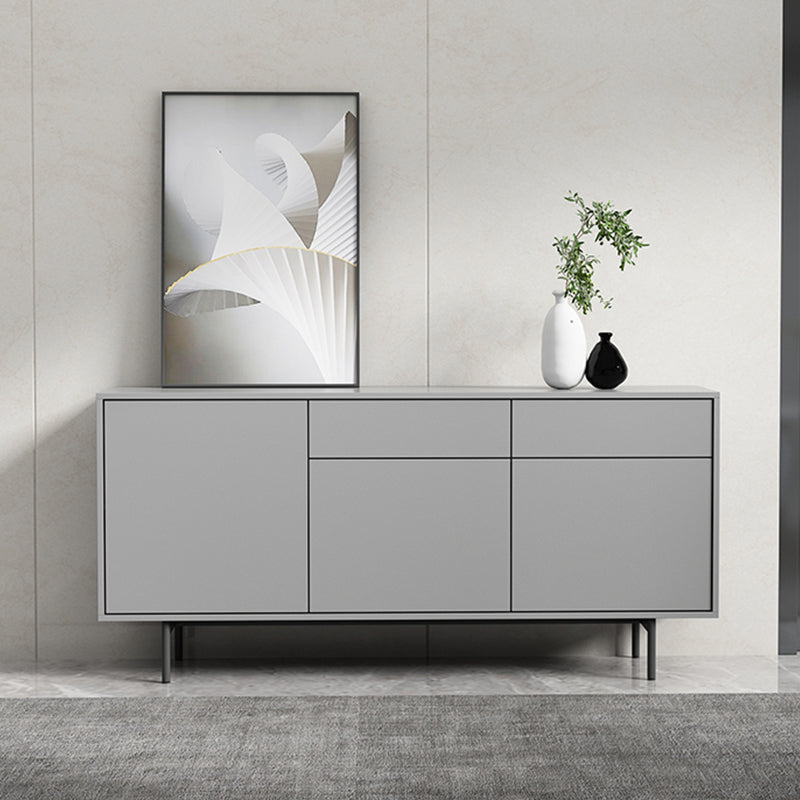 Modern Wooden Storage Sideboard Rectangle Sideboard Cabinet with Drawers and Doors