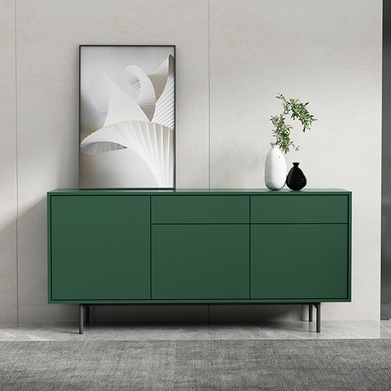 Modern Wooden Storage Sideboard Rectangle Sideboard Cabinet with Drawers and Doors