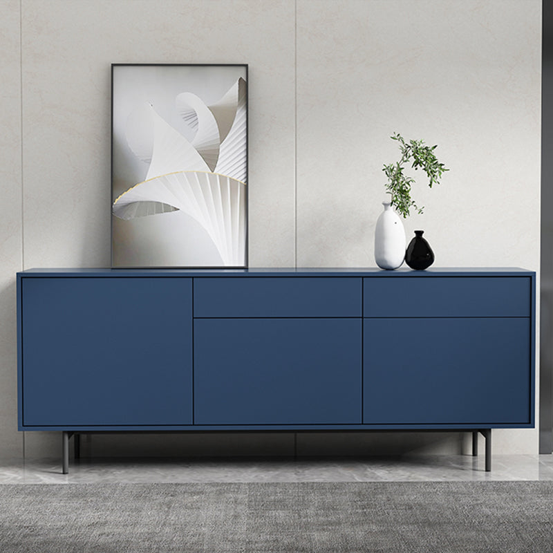 Modern Wooden Storage Sideboard Rectangle Sideboard Cabinet with Drawers and Doors