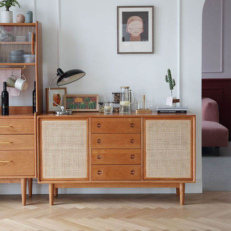 Modern Style Wooden Storage Sideboard Rectangle Home Sideboard Cabinet