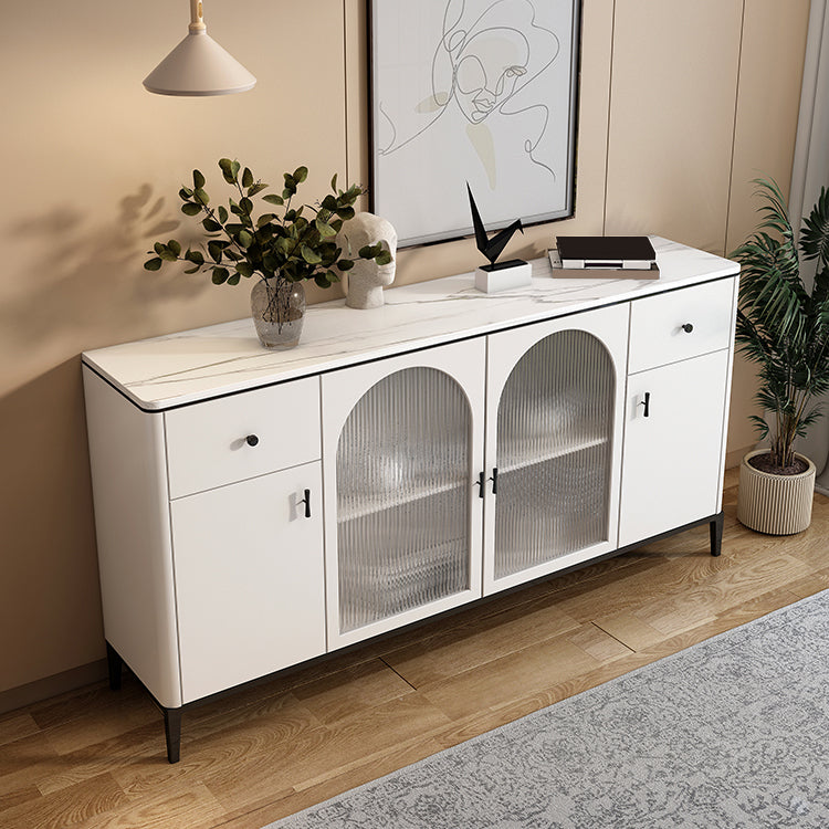 Sintered Stone Sideboard Cabinet Luxury Style Storage Sideboard