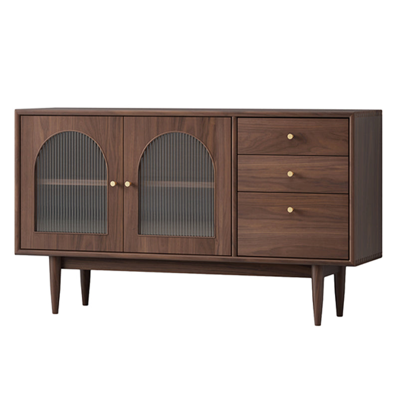 Modern Style Rectangle Storage Sideboard 55"L Wooden Side Board with Drawers and Door