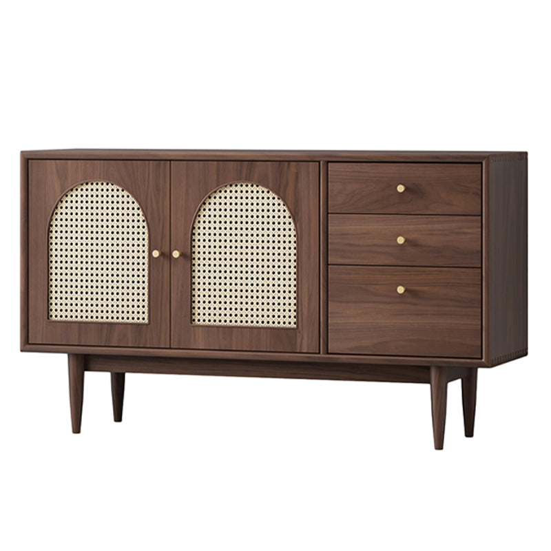 Modern Style Rectangle Storage Sideboard 55"L Wooden Side Board with Drawers and Door