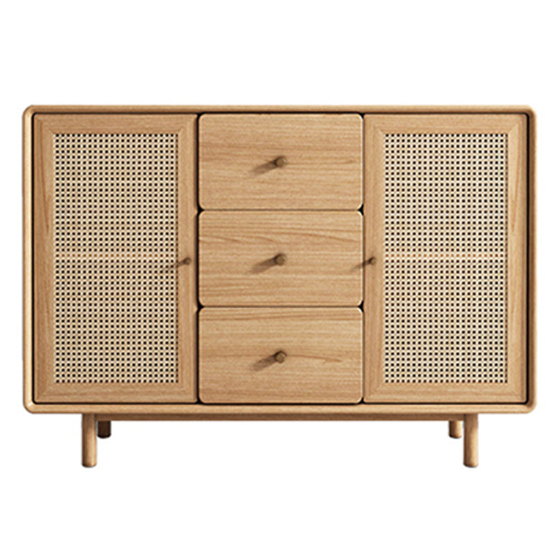 Modern Rectangle Wooden Side Board Home Sideboard Cabinet with Drawers and Doors