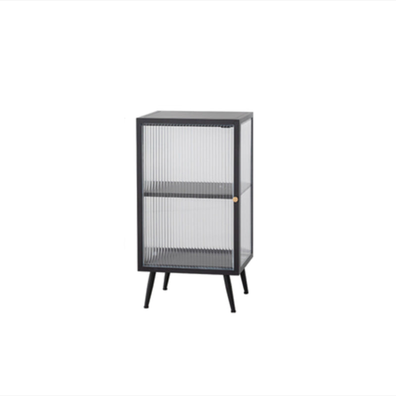 Modern Metal Sideboard Cabinet Home Storage Sideboard with Glass Door