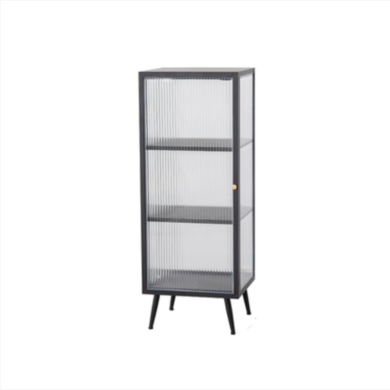 Modern Metal Sideboard Cabinet Home Storage Sideboard with Glass Door