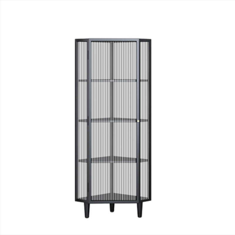 Modern Metal Sideboard Cabinet Home Storage Sideboard with Glass Door