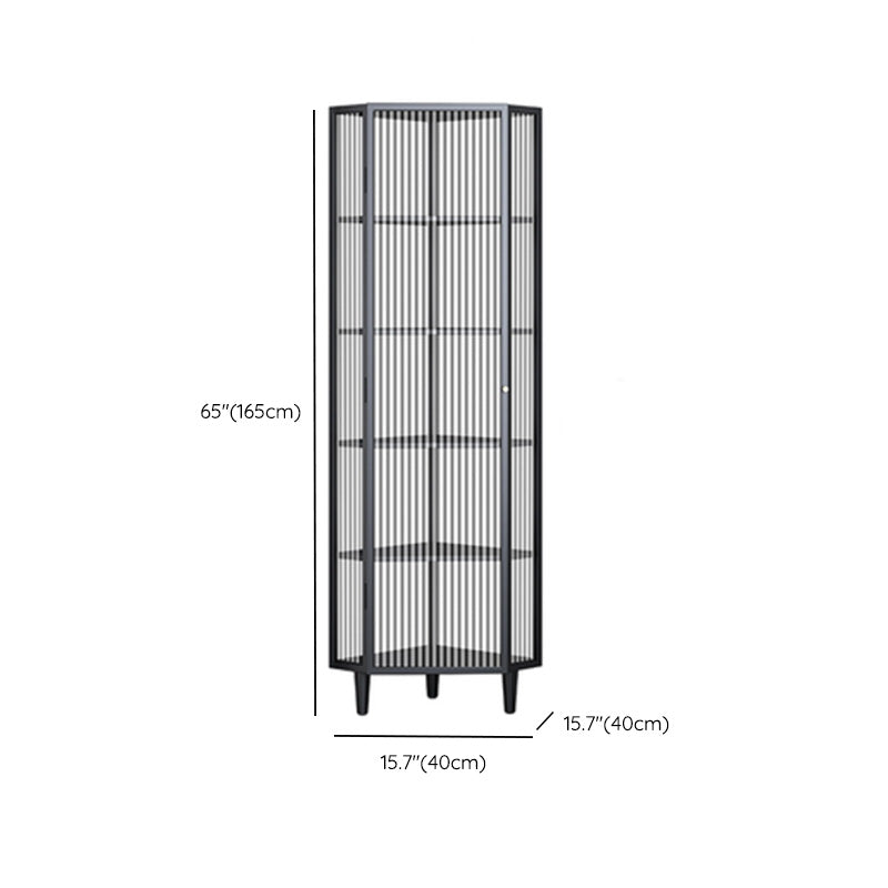 Modern Metal Sideboard Cabinet Home Storage Sideboard with Glass Door