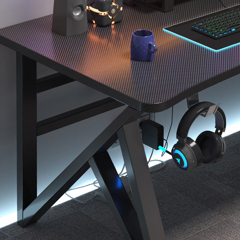 Contemporary Computer Desk Cable Management Rectangular Gaming Desk