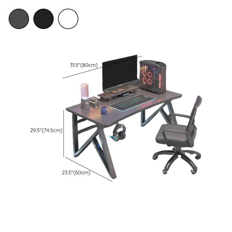 Contemporary Computer Desk Cable Management Rectangular Gaming Desk