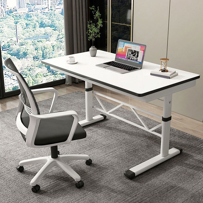 Contemporary Standing Desk Converter Rectangular Office Desk