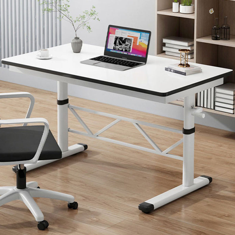 Contemporary Standing Desk Converter Rectangular Office Desk