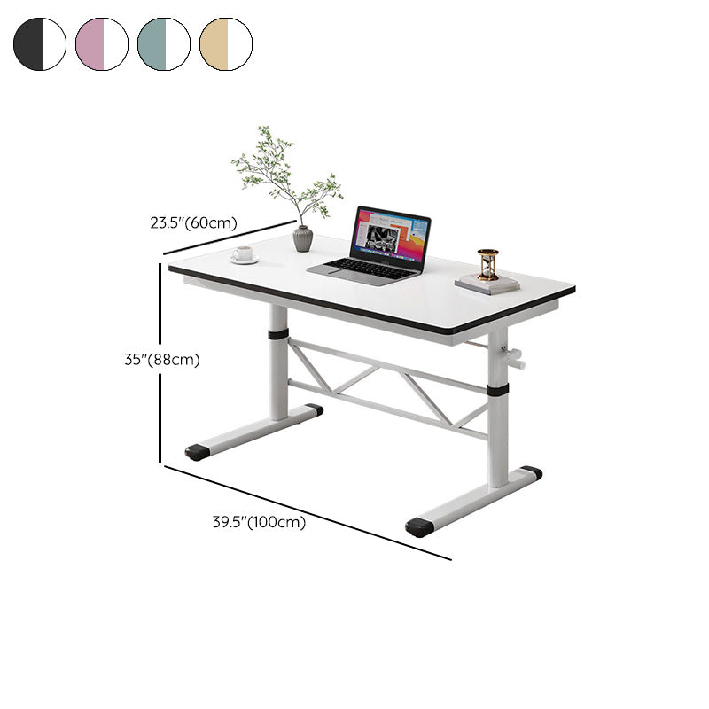 Contemporary Standing Desk Converter Rectangular Office Desk