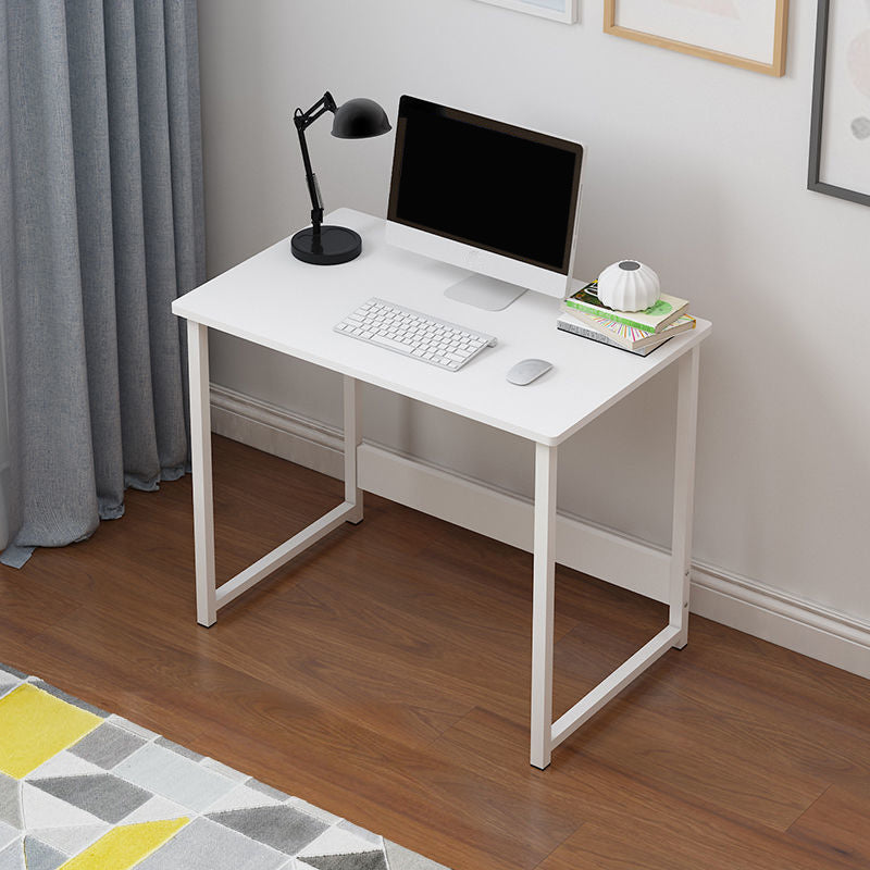 Wooden Rectangular Writing Desk Bedroom Office Desk with Metal Legs