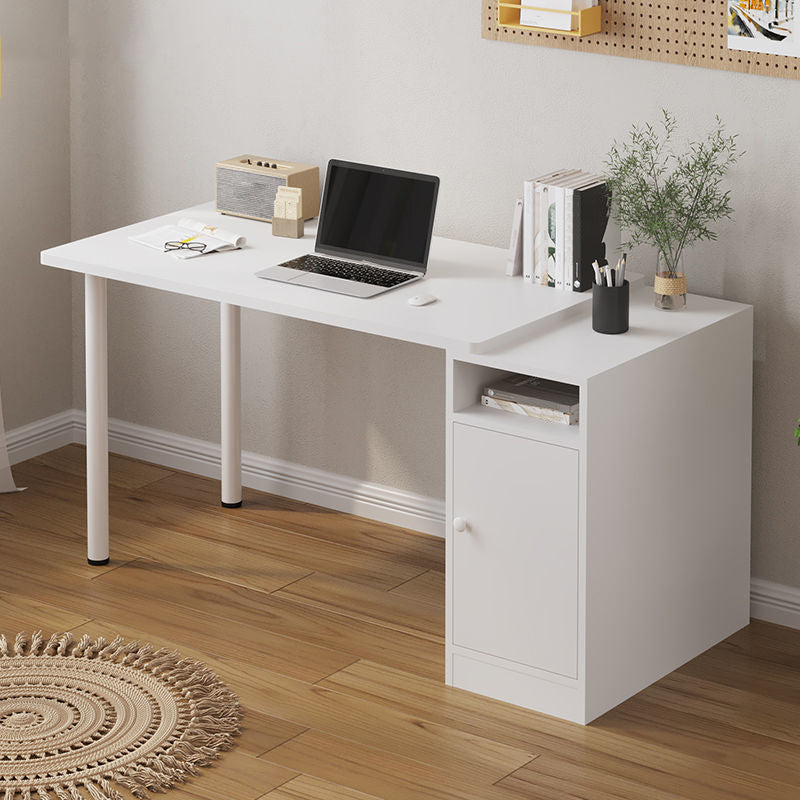 Wooden Rectangular Writing Desk Bedroom Office Desk with Metal Legs