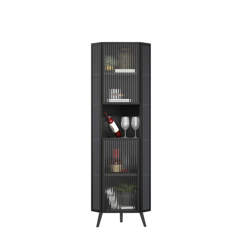 Contemporary Curio Cabinet Metal Display Cabinet with Door for Living Room