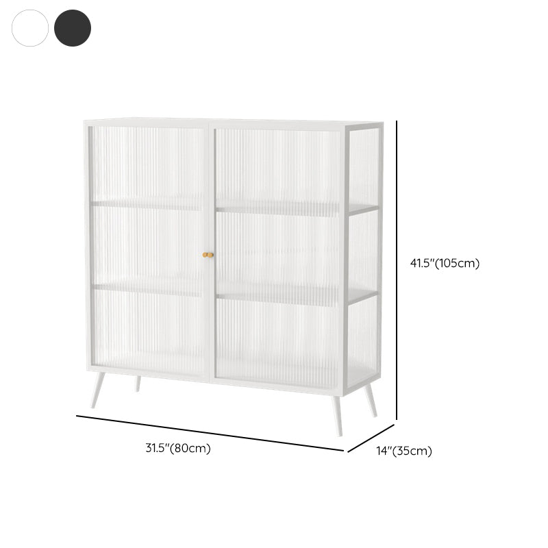 Modern Storage Cabinet Glass Door Display Cabinet for Dining Room