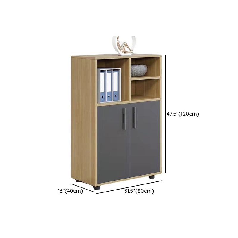 Contemporary Cabinet Wood with Storage and Pedestal File Cabinet