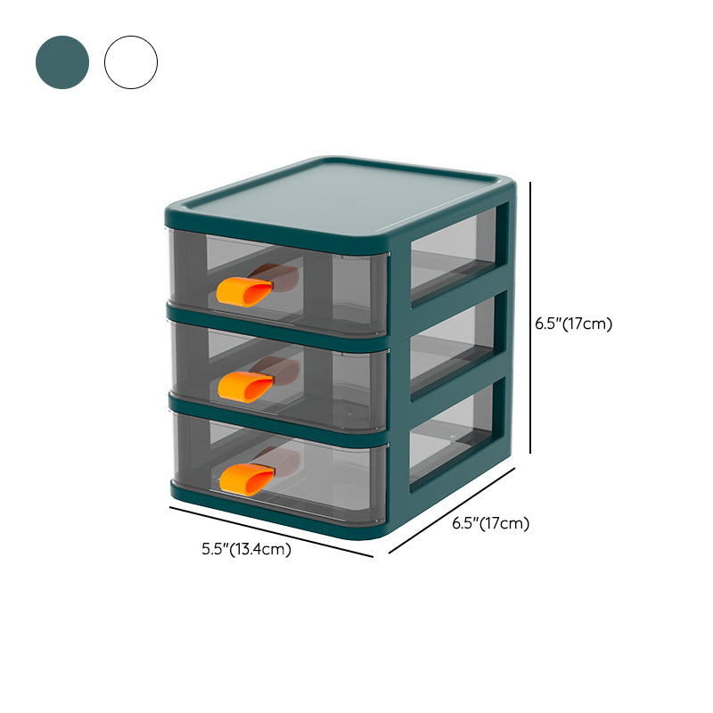 Plastic Transparent File Cabinet Vertical Home or Office File Cabinet with Drawers