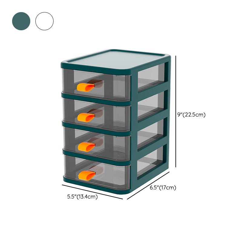 Plastic Transparent File Cabinet Vertical Home or Office File Cabinet with Drawers