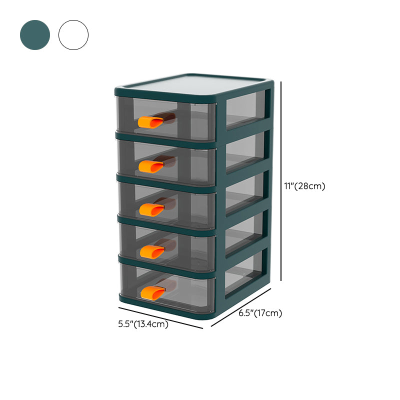 Plastic Transparent File Cabinet Vertical Home or Office File Cabinet with Drawers