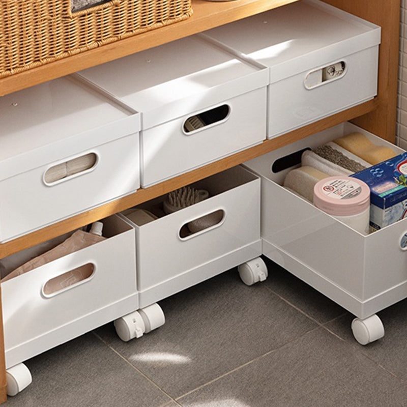 Simple Filing Cabinet Solid Color Castors Detail File Cabinet for Home or Office