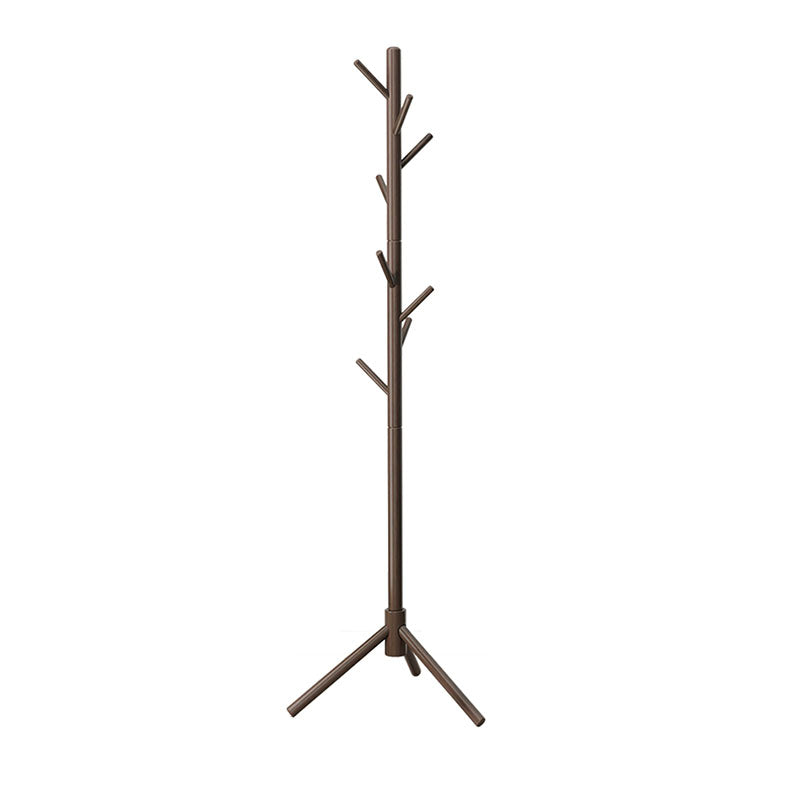 Solid Wood Free Standing Hall Tree Contemporary Hall Stand for Living Room