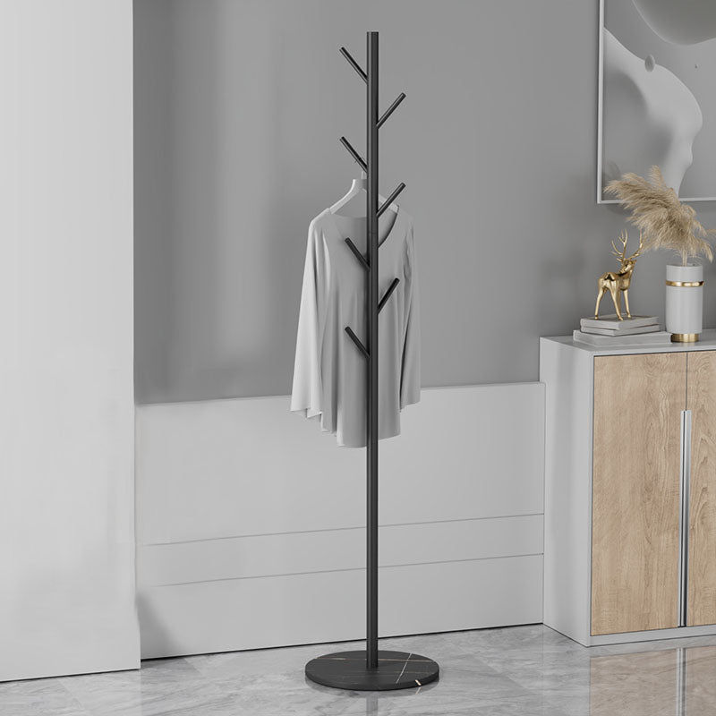 Metal Free Standing Hall Tree with Coat Hooks Hall Stand for Living Room