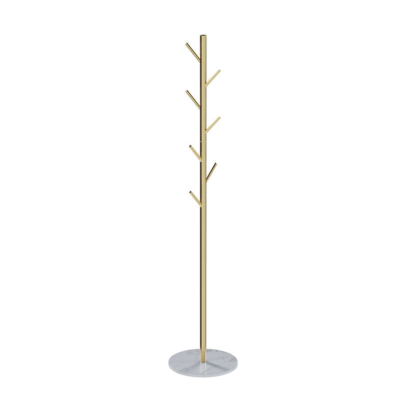 Metal Free Standing Hall Tree with Coat Hooks Hall Stand for Living Room