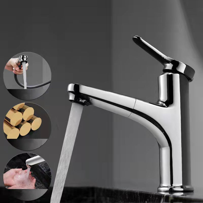 Industrial Bathroom Vessel Faucet Brass Lever Handles Swivel Spout Sink Faucet