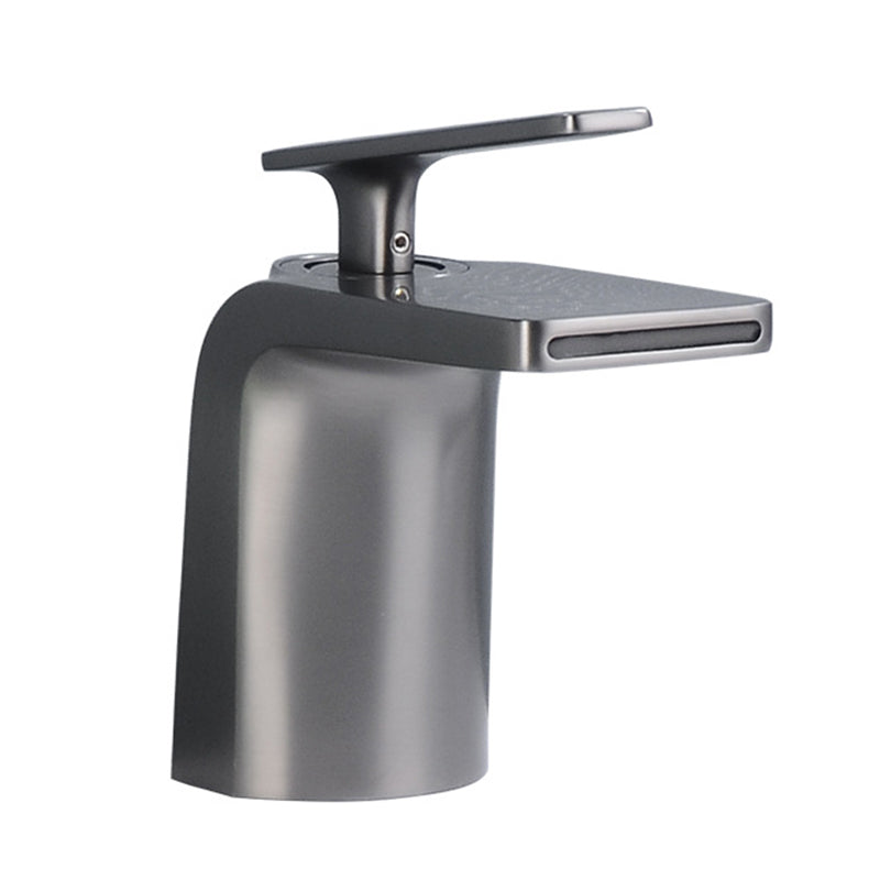 Industrial Vessel Sink Faucet Grass Lever Waterfall Spout with Drain Bathroom Faucet