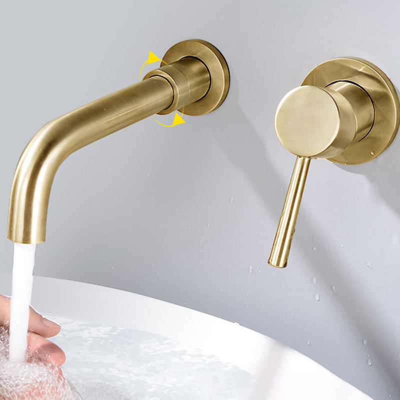 Industrial Bathroom Faucet Brass Lever Handles 2 Hole Faucets Wall Mounted Faucet