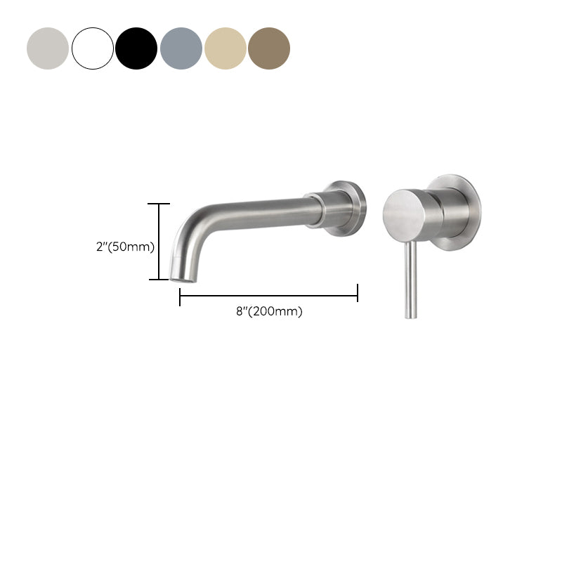 Industrial Bathroom Faucet Brass Lever Handles 2 Hole Faucets Wall Mounted Faucet