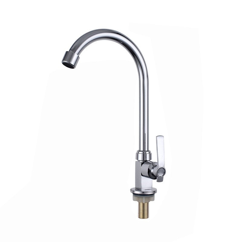 Modern Kitchen Bar Faucet Zinc Knob Handle Swivel Spout High Arch Kitchen Faucet