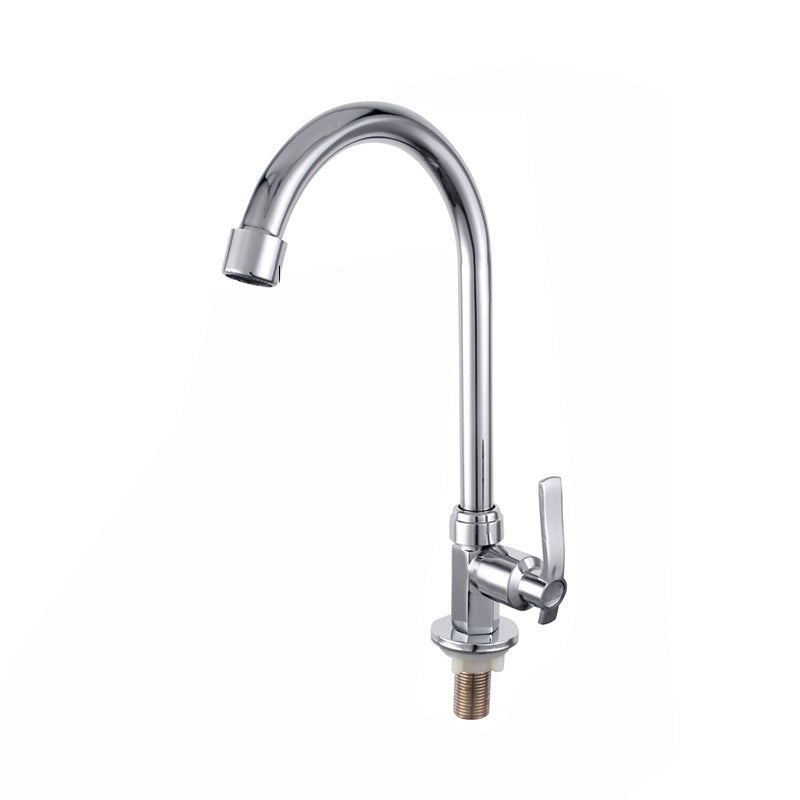 Modern Kitchen Bar Faucet Zinc Knob Handle Swivel Spout High Arch Kitchen Faucet