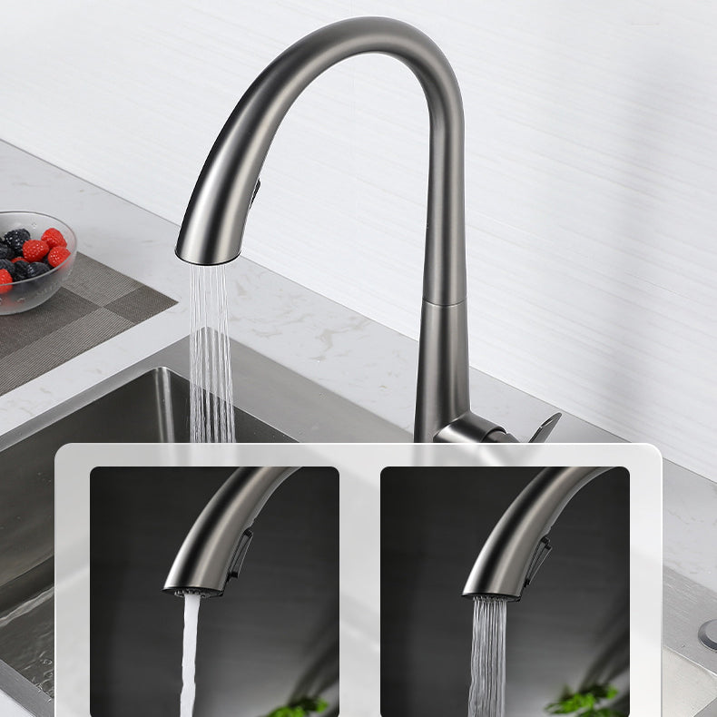 Modern Kitchen Faucet Stainless Steel Single Handle Retractable High Arc Kitchen Faucet