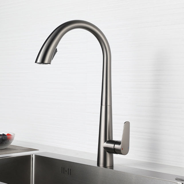 Modern Kitchen Faucet Stainless Steel Single Handle Retractable High Arc Kitchen Faucet