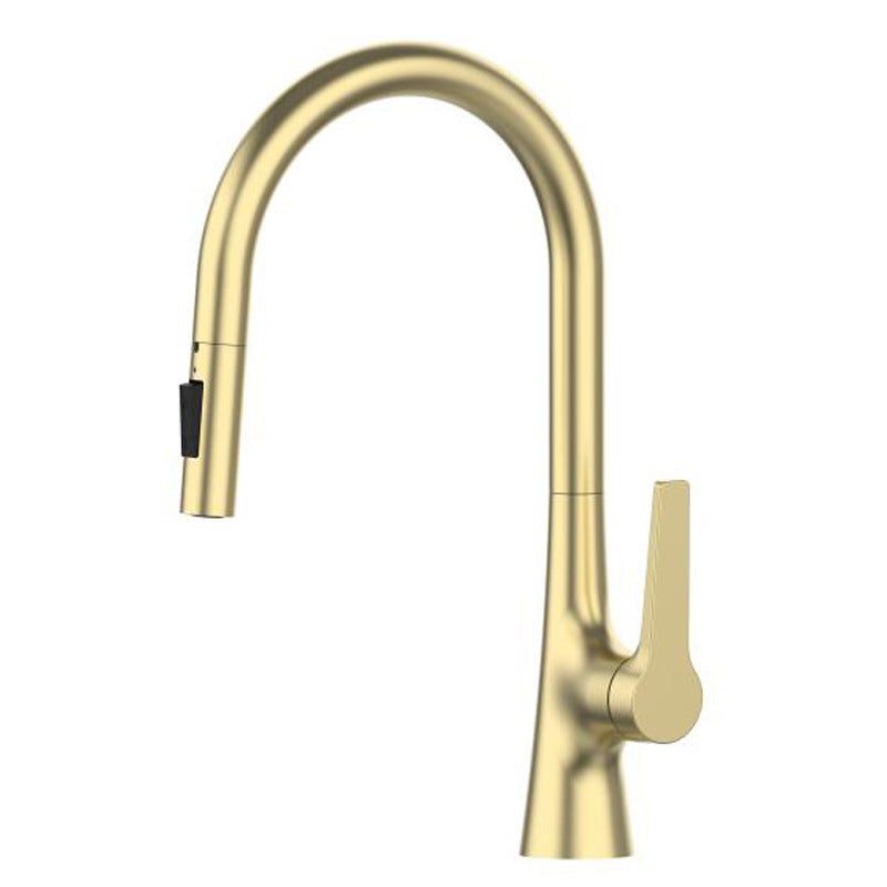 Modern Kitchen Sink Faucet Copper Single Handle High Arc Kitchen Faucet