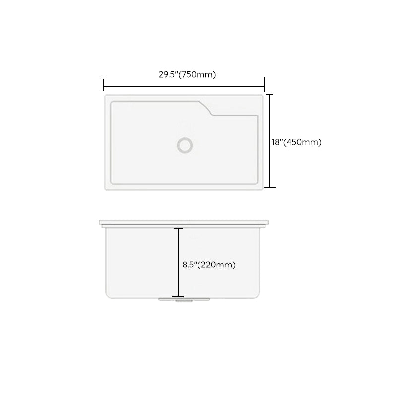 Modern Kitchen Sink Stainless Steel with Basket Strainer and Faucet Workstation Sink