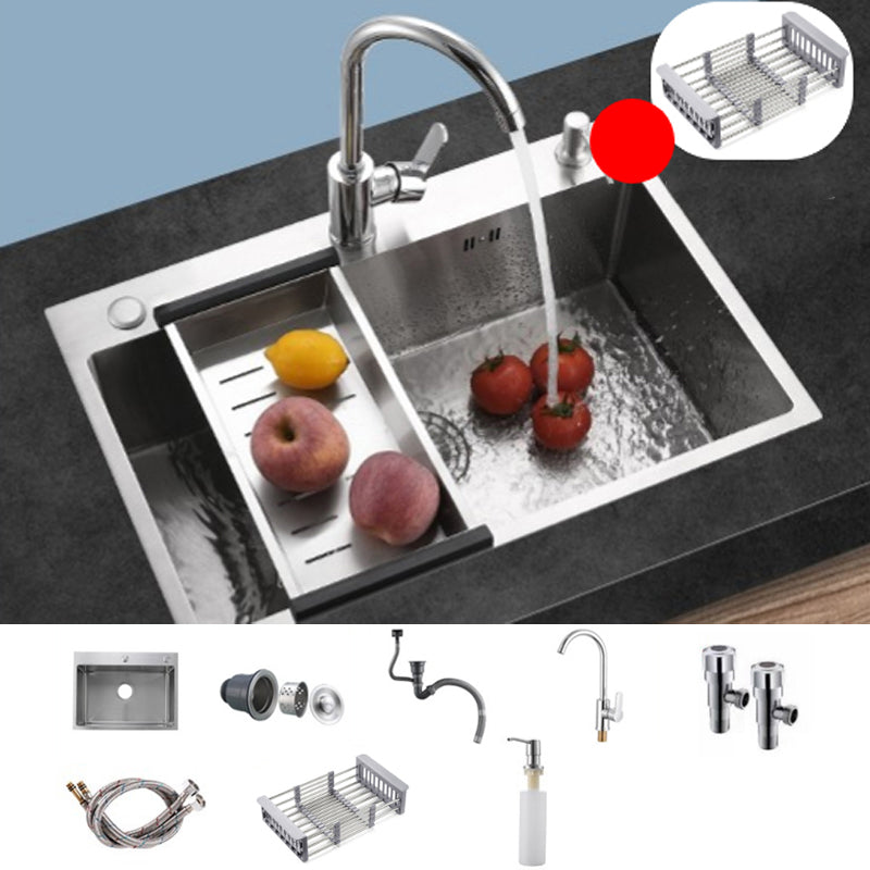 Contemporary Kitchen Sink Corrosion Resistant Kitchen Sink with Faucet