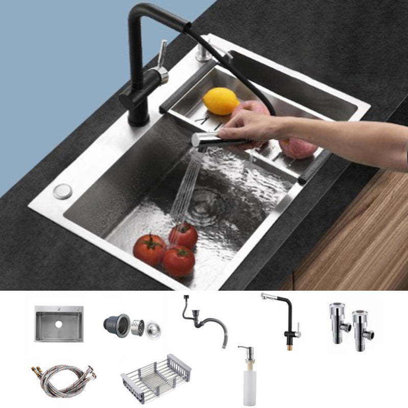 Contemporary Kitchen Sink Corrosion Resistant Kitchen Sink with Faucet