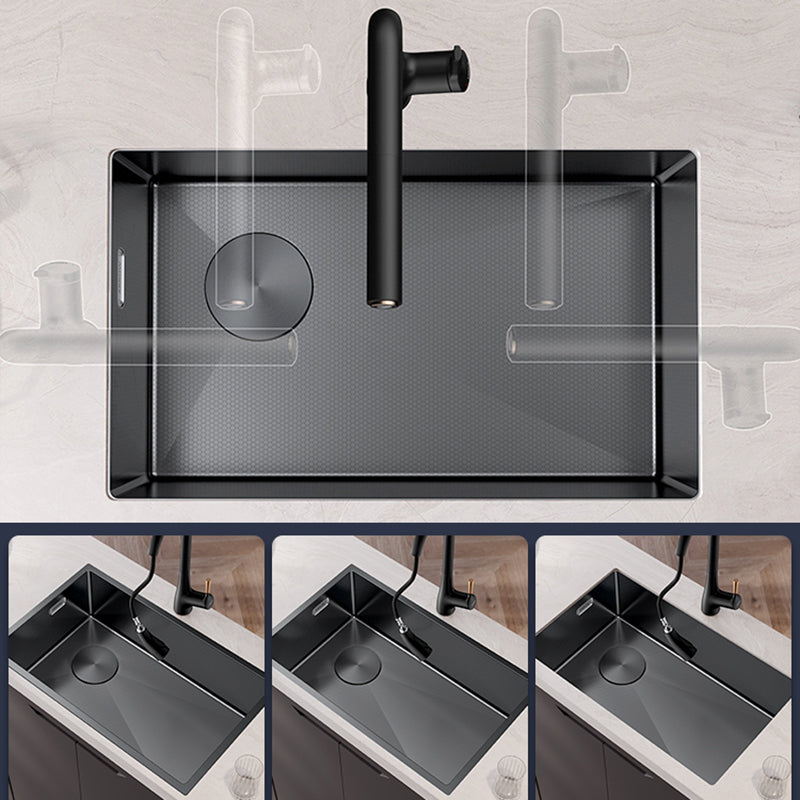 Classic Style Kitchen Sink Corrosion Resistant 1 Holes Kitchen Sink with Drain Assembly