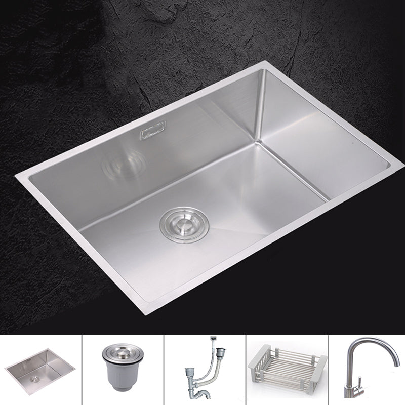 Modern Bar Prep Sink Stainless Steel Faucet and Drain Assembly Kitchen Sink