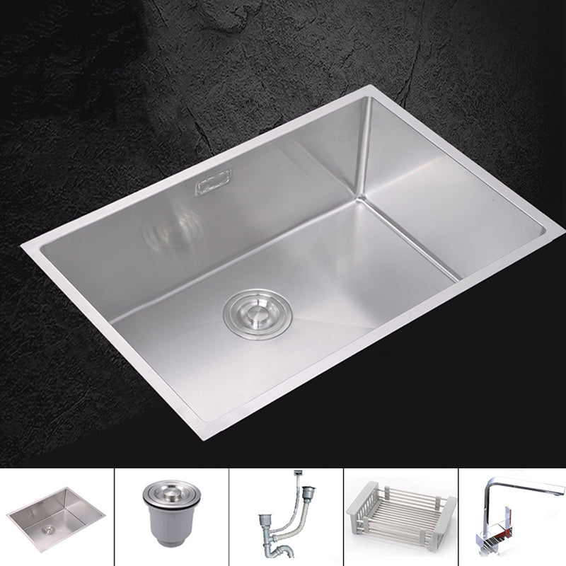 Modern Bar Prep Sink Stainless Steel Faucet and Drain Assembly Kitchen Sink