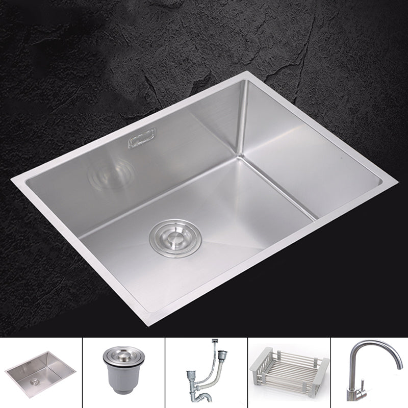 Modern Bar Prep Sink Stainless Steel Faucet and Drain Assembly Kitchen Sink