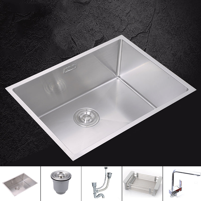 Modern Bar Prep Sink Stainless Steel Faucet and Drain Assembly Kitchen Sink