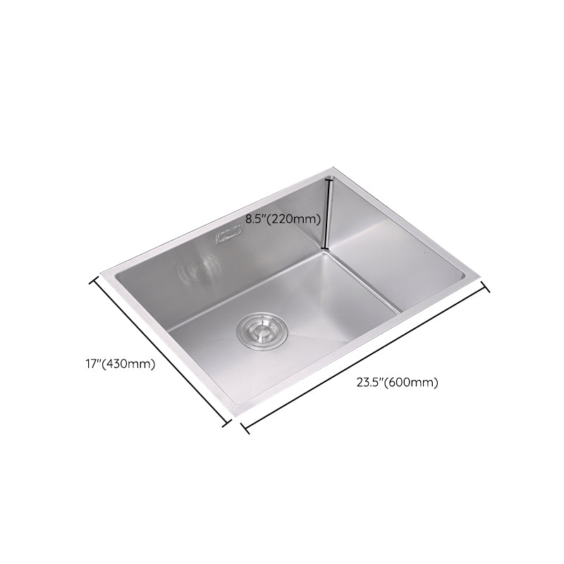 Modern Bar Prep Sink Stainless Steel Faucet and Drain Assembly Kitchen Sink