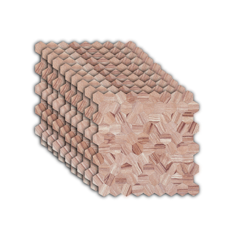 Hexagonal Mosaic Tile Metal Peel and Stick Tiles for Kitchen and Bathroom, 11.8"x 11.8"