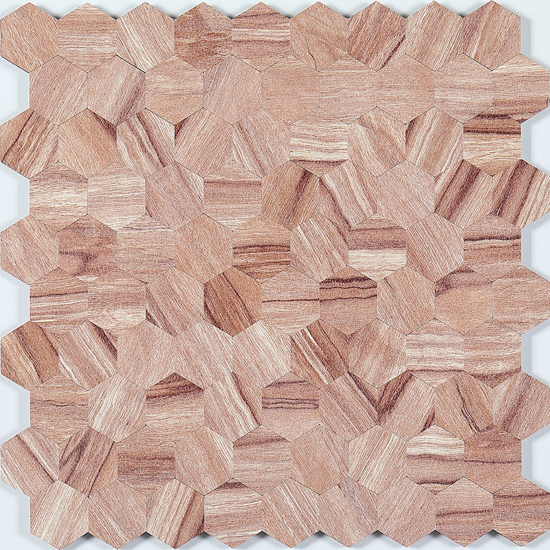 Hexagonal Mosaic Tile Metal Peel and Stick Tiles for Kitchen and Bathroom, 11.8"x 11.8"